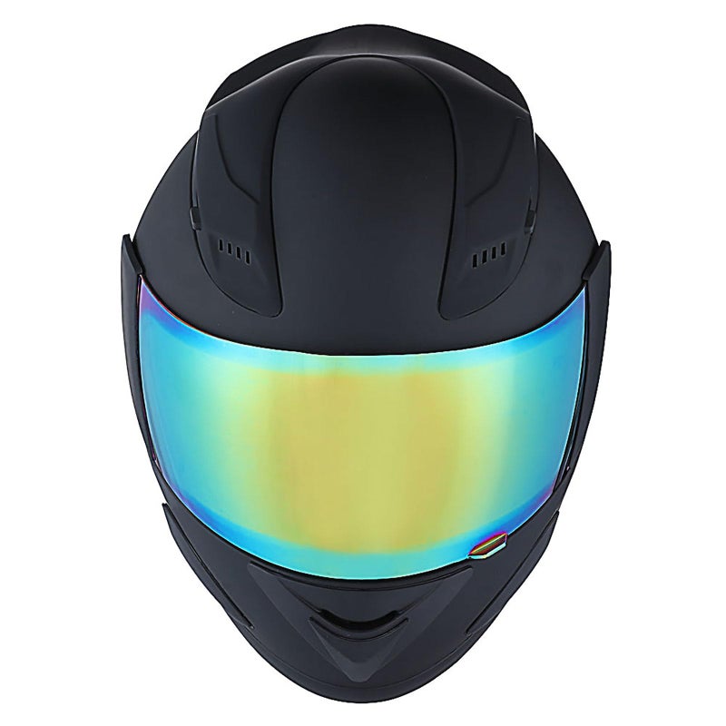 1Storm Motorcycle Bike Full FACE Helmet Mechanic MATT Black - Image 2